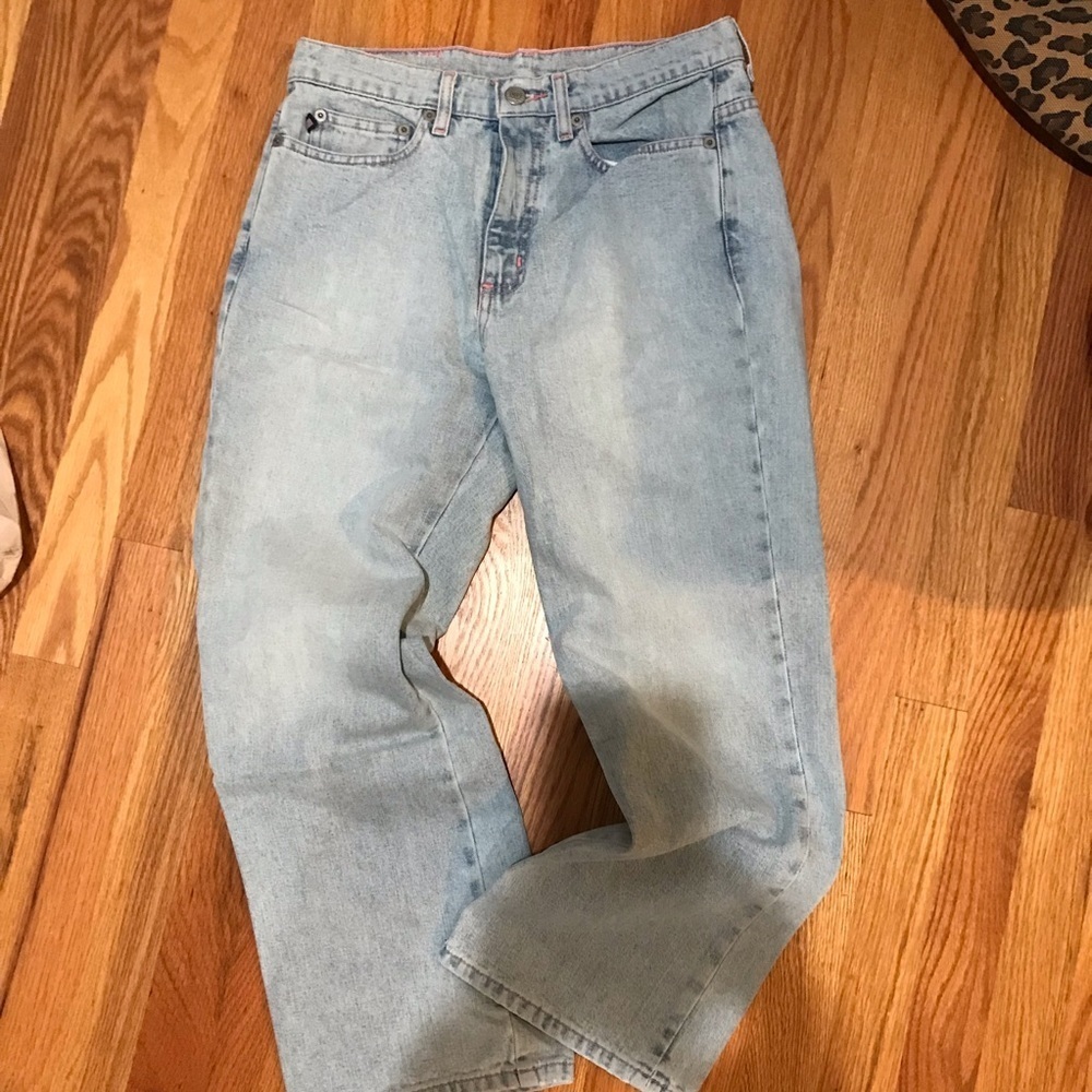 ▪️RARE VINTAGE Ralph Lauren Pink Stitched Cropped Jeans